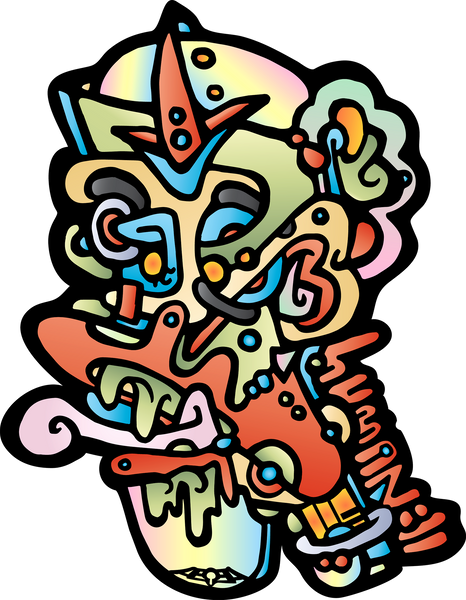 AEQEA Bug Tongue Abstract Sticker