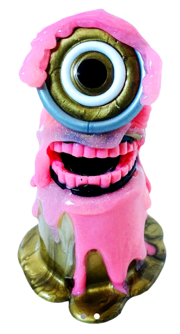 Upcycled Pink Slime Monster Cyclops by Daisy Ravenfield