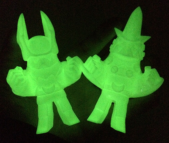 Touma x Max Toy Dark Chaos Robots Series Unpainted GID Sofubi Robo Kaiju Sofvi Soft Vinyl Designer Toy