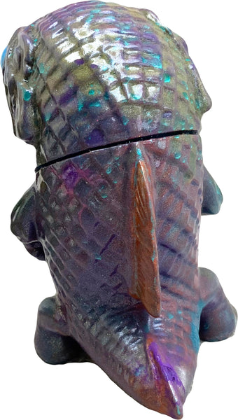 Snybora Membrain Custom Lake Monster from the Midwest Sofubi Lizard Painted by AEQEA