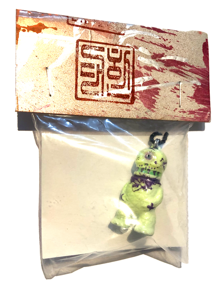 Woke-Bro Custom Gargamel Sofubi Pendant Nazo-Gacha Micro Figure Mashup Chain Necklace by AEQEA