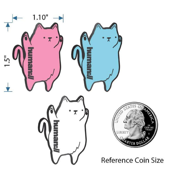 human:// Shmeow Kitty Cat Hat Pin Lapel Locking Back Hat Pins