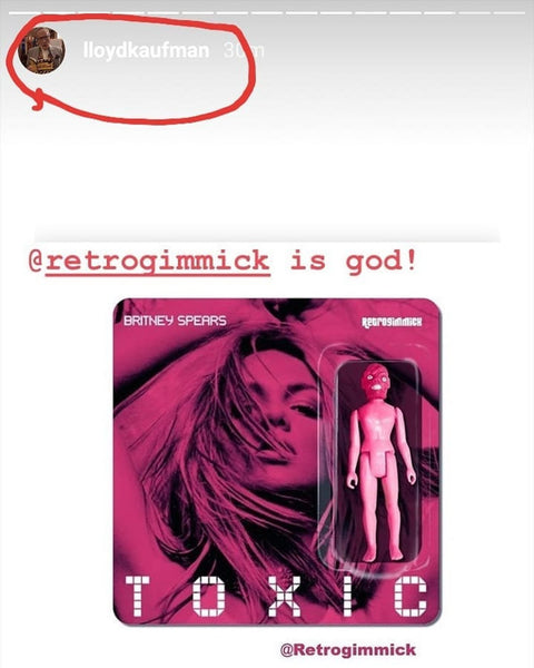 Retrogimmick Toxic Britney Spears Parody Bootleg Art Toy on Custom Spoof Card