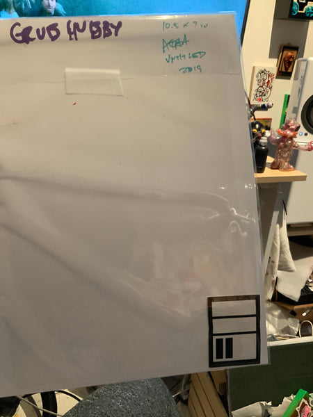 AEQEA "Hungry Eyes" aka "Grub Hubby" painting on cardstock