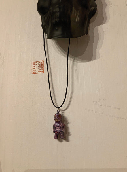 Gargamel Mashup Tetran-Man Kaiju Micro Sofubi Pendant Nazo-Gacha PURP DRANK Custom Necklace by AEQEA