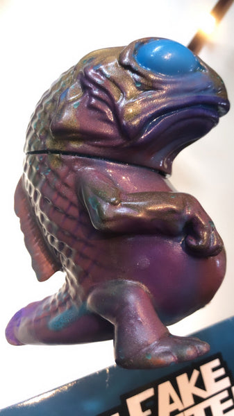 Snybora Membrain Custom Lake Monster from the Midwest Sofubi Lizard Painted by AEQEA