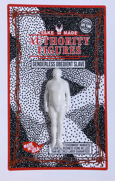 Genderless Obedient Slave toy Authority Figures Fake Made outsider art in USA essential business using child labor by AEQEA