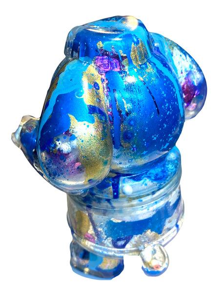 Updog Clear With Guts Sofubi Dog Soft Vinyl Art Toy Prototype Customized by AEQEA