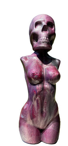 AEQEA "X" 3D Print Mashup Skull Breast Nude Bust Woman Appropriation Art Design Figure
