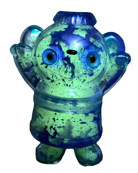 Salvia Dream Machine Backwards Dog AEQEA Custom Sofubi Clear w/ Guts GID Poplife Soda Deigner Toy Vinyl Figure