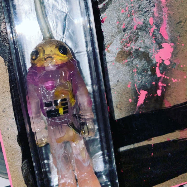 AEQEA - I'm not a narwhal dumbass... bootleg toy resin kitbash figure custom painted card