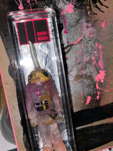 AEQEA - I'm not a narwhal dumbass... bootleg toy resin kitbash figure custom painted card