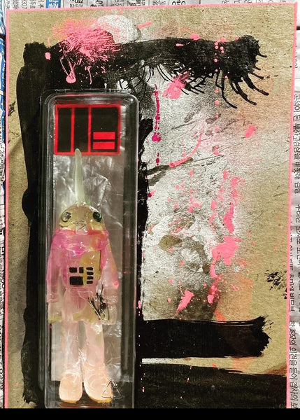 AEQEA - I'm not a narwhal dumbass... bootleg toy resin kitbash figure custom painted card