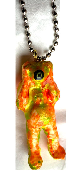 Orange You Glad You Rad? OENUN custom resin kaijuwelry resin art toy pendant by AEQEA