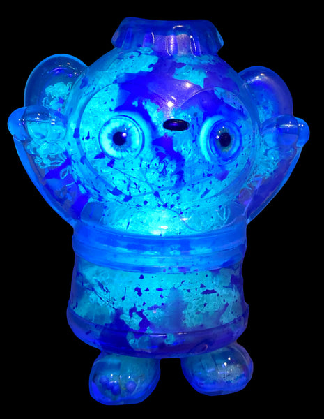 Salvia Dream Machine Backwards Dog AEQEA Custom Sofubi Clear w/ Guts GID Poplife Soda Deigner Toy Vinyl Figure