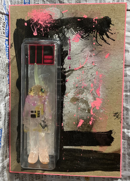 AEQEA - I'm not a narwhal dumbass... bootleg toy resin kitbash figure custom painted card