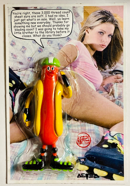 AEQEA Bendy Wiener Buns' Inline Skate Date appropriated parody carded toy art figure