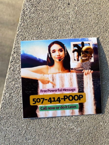 POOP.INFO #2 Website Infoline 507-414-POOP Sticker #1