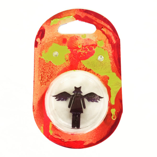 custom designer toy art angel figure with starhead