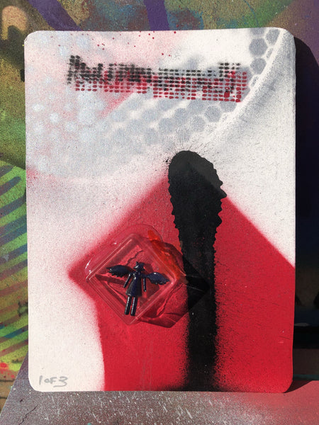 human:// Starhead Descent Edition of 3 custom designer toy figures by AEQEA