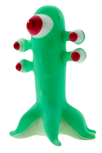 Wagamo Kaiju Bento Sofubi Green Soft Vinyl Figure from The Island of Dr. Spagh