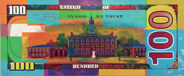 Mister E Authentic Benny Bill $100 Fake Money Street Art Print