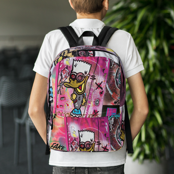 AEQEA Brat Quack Fake Graffiti Streetwear Backpack