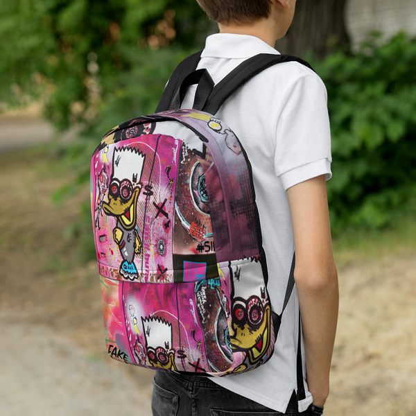 AEQEA Brat Quack Fake Graffiti Streetwear Backpack