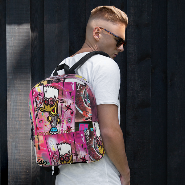 AEQEA Brat Quack Fake Graffiti Streetwear Backpack