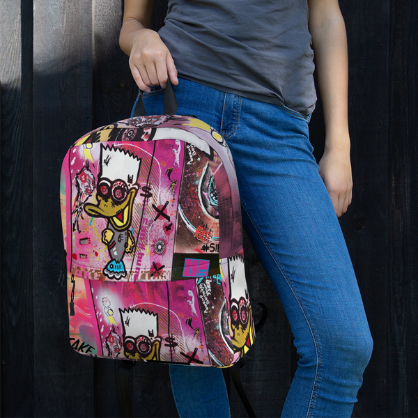 AEQEA Brat Quack Fake Graffiti Streetwear Backpack