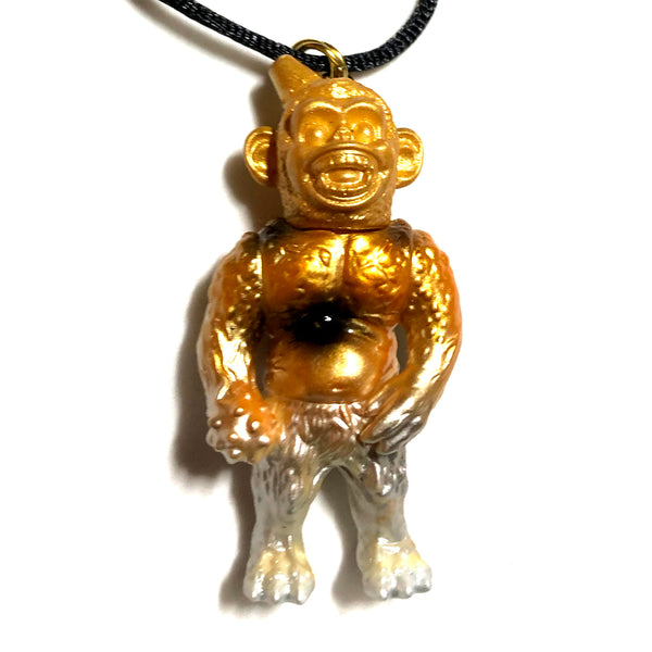 MVH Ollie x Kikkake Iron Monkey Mashup Custom Jankwave Sofubi Pendant Medicom VAG Figure Necklace