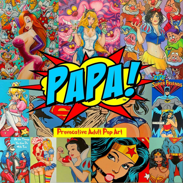 Pot Pipe Snow White Smoking Marijuana from Apple #1 - original painting nu PAPA Art Gallery