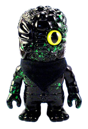 RealxHead Mini Mutant Chaos Man Green Splatter Black Sofubi Kai-Zine Exclusive Soft Vinyl Toy