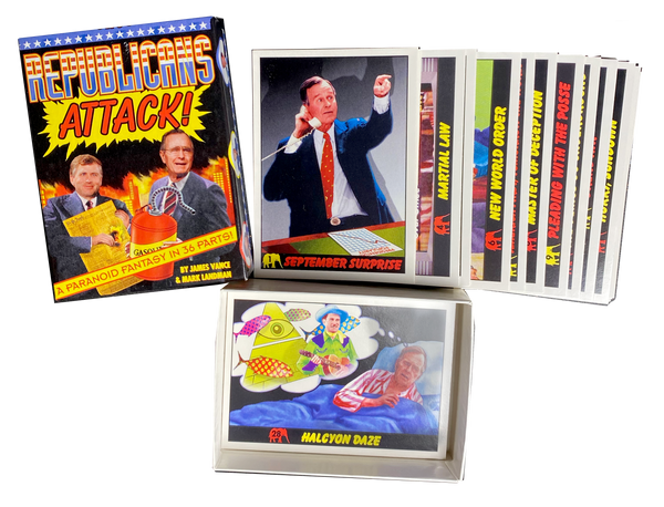 Republicans Attack! Paranoid Fantasies in 36 Subversive Trading Card Set Kitchen Sink Press