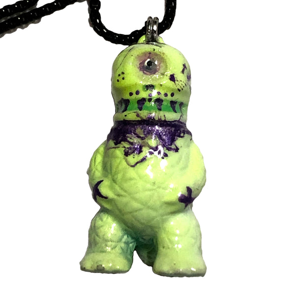 Woke-Bro Custom Gargamel Sofubi Pendant Nazo-Gacha Micro Figure Mashup Chain Necklace by AEQEA