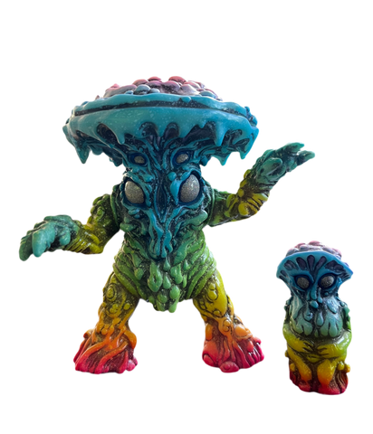 Wonder Goblin x Skinner Maui Wowie Fungoid Man Sofubi Art Toy Figure Set