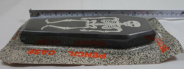 Skeleton Coffin Pencil Case Box Vintage Stationary 80's Retro Taiwan