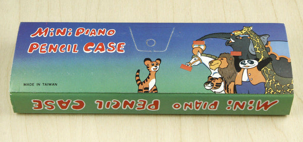 Vintage Mini Piano Pencil Case Musical Storage Box Stationary Made in Taiwan w/ Original Package & Works