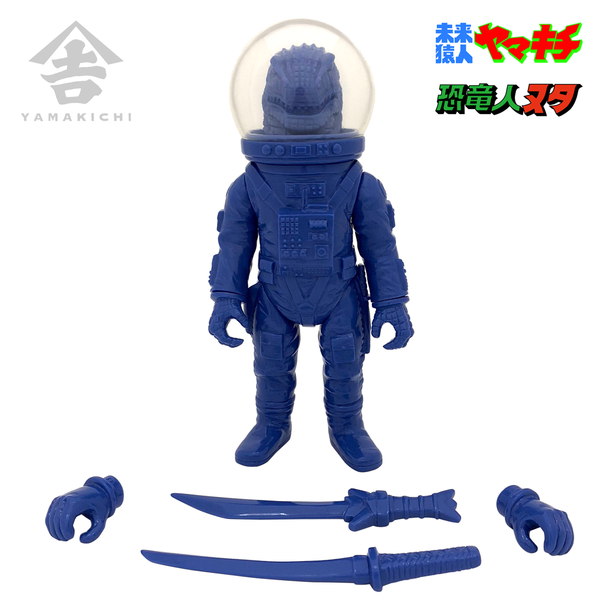 Yamayoshiya Original Yamakichi Future Ape Dinosaur Human Nuta Sofubi Sword Blue Unpainted Designer Toy Figure