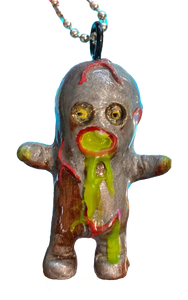 Dehara Menta Kun x Lulubell Toy x AEQEA Crypto Toxic Token Custom Resin Pendant Art Toy Necklace Figure