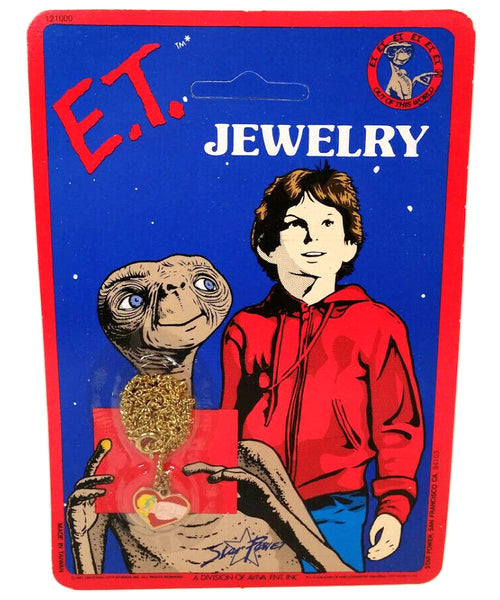 E.T. The Extra Terrestrial Charm Necklace Vintage Jewelry 1982 Star Power Aviva Ent Inc. (5 styles)