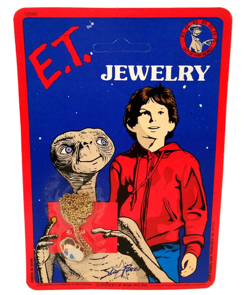 E.T. The Extra Terrestrial Charm Necklace Vintage Jewelry 1982 Star Power Aviva Ent Inc. (5 styles)