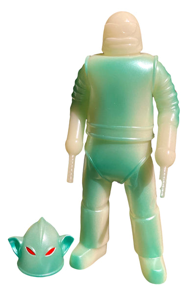 Emupaiya Glow Heater Sofubi Green GID Soft Vinyl Robot Kaiju Designer Toy Figure