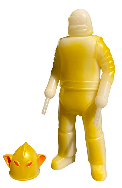 Emupaiya Glow Heater Sofubi Yellow GID Soft Vinyl Robot Kaiju Designer Toy Figure
