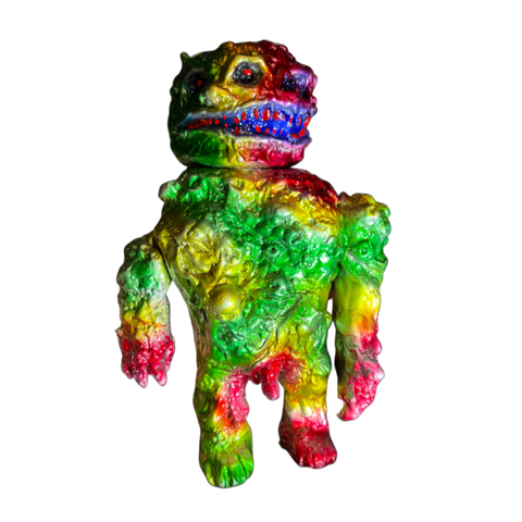 Frank Mysterio Primitivo Kaiju Sofubi Soft Vinyl Rainbow Painted Monster Figure
