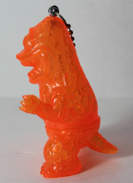 Gargamel Crouching Zagoran Mini Zag Sofubi Transparent Orange Sofvi Kaiju Keychain Pendant Art Toy Figure