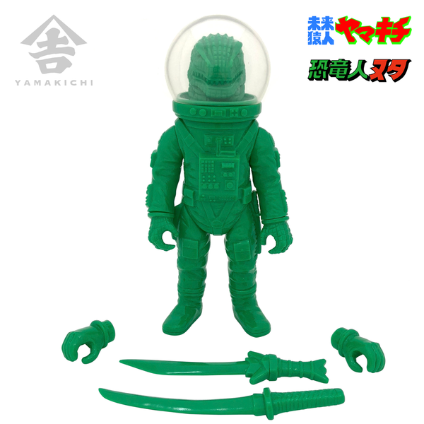 Yamayoshiya Original Yamakichi Future Ape Dinosaur Human Nuta Sofubi Sword Green Blank Unpainted Designer Toy Figure