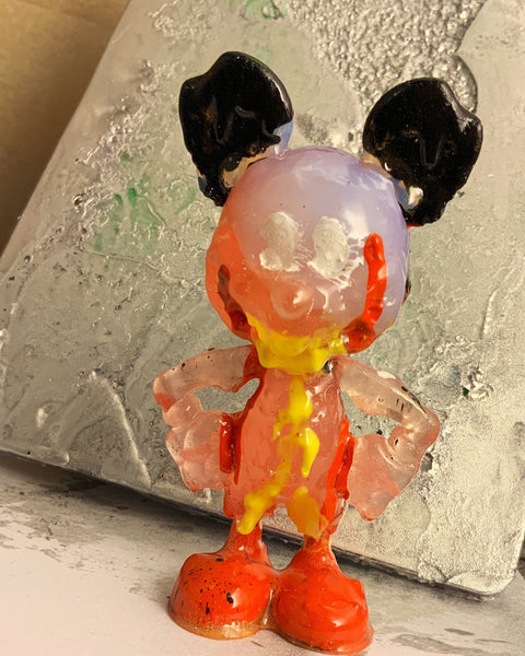 ICKY RAT Super Nerd AEQEA Custom Artist Figure Resin Art Toy with Hand-Painted Cardback