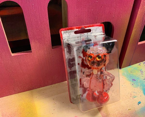 ICKY RAT Super Nerd AEQEA Custom Artist Figure Resin Art Toy with Hand-Painted Cardback