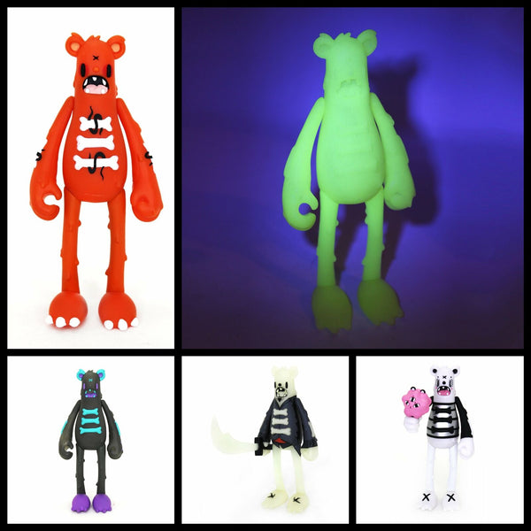 Dead Bears Green GID Blank Nicky Davis x Martian Toys Unpainted Vinyl Designer Figure LE150